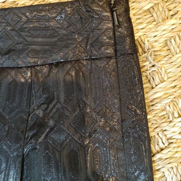 TORY BURCH JACQUARD SKIRT, BLACK 2 - Picture 4 of 8